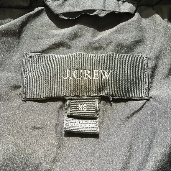 J. Crew Down Quilted Puffy Vest (women, xs, black) - Picture 3 of 3